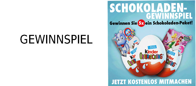 Schokolade Gewinnspiel